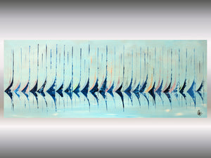 Sailing Rhythm – Original Abstract Seascape Painting by Edelgard Schroer