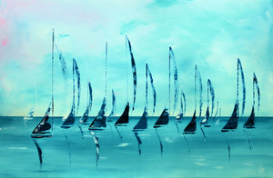 Ocean Silence – Original Sailing Painting by Edelgard Schroer