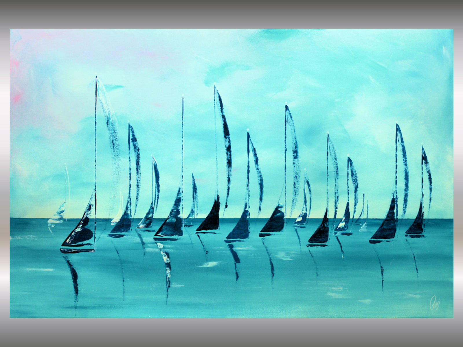 Ocean Silence – Original Sailing Painting by Edelgard Schroer