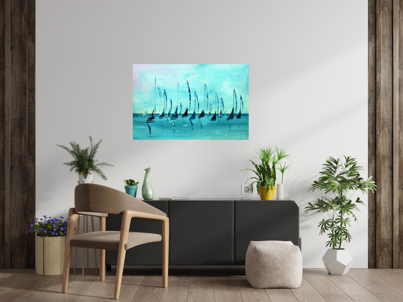 Ocean Silence – Original Sailing Painting by Edelgard Schroer