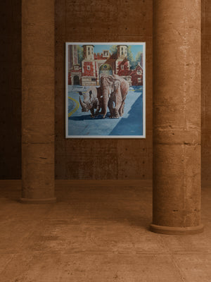 Power at the Gates of Lincoln’s Inn | Wildlife Oil Painting by Jeff Cain