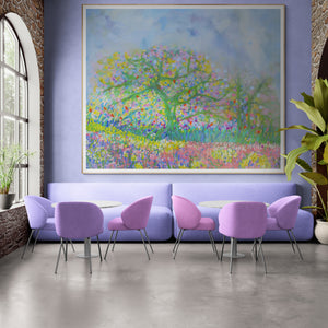 Cherry Blossom Trees | Original Oil Painting by Lesley Blackburn