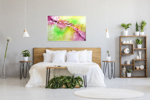 Bloom Current – Original Abstract Floral Painting by Edelgard Schroer