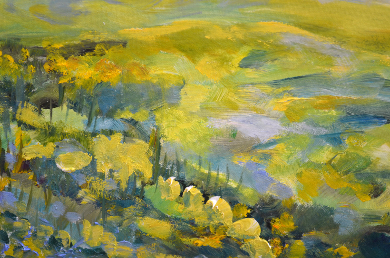 Summer Blossom Trees – Original Oil Painting by Lesley Blackburn