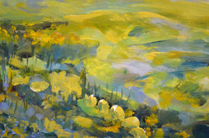 Summer Blossom Trees – Original Oil Painting by Lesley Blackburn