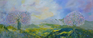 Summer Blossom Trees – Original Oil Painting by Lesley Blackburn