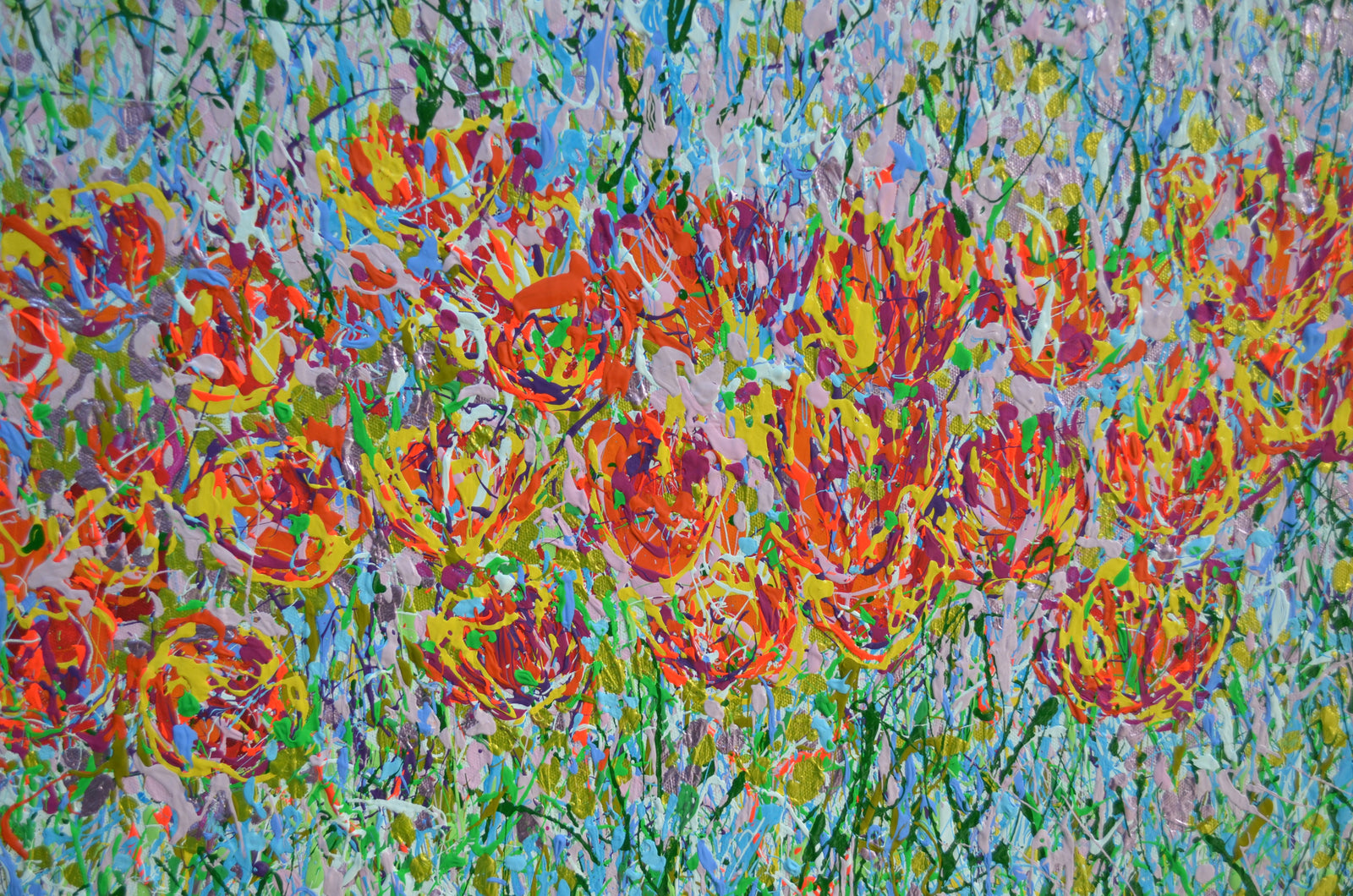 Summer Tulip Meadow — Original Painting by Lesley Blackburn