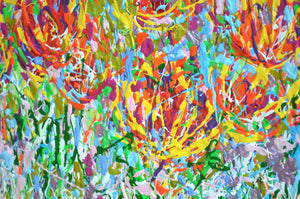 Summer Tulip Meadow — Original Painting by Lesley Blackburn