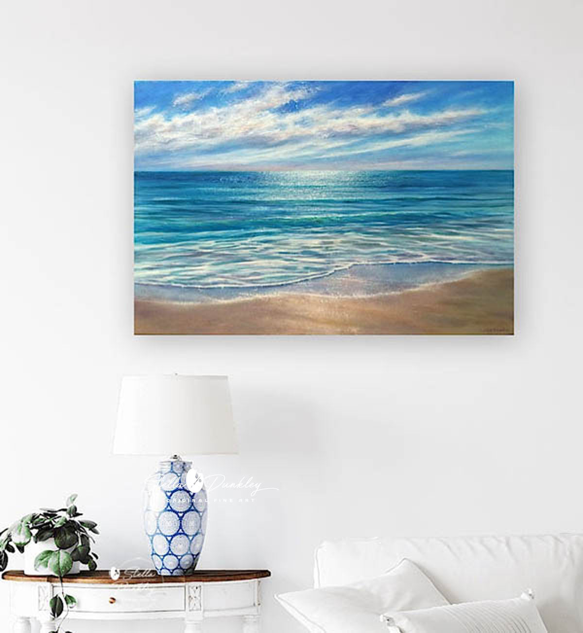 The Serene Shore Art Coastal Seascape Painting