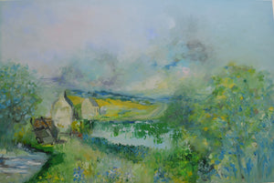 The White Houses of Brittany – Original Oil Painting by Lesley Blackburn