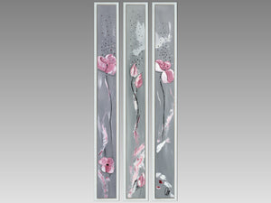 Spring Whispers – Original Floral Triptych by Edelgard Schroer