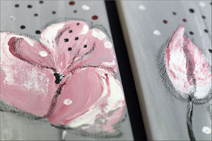 Spring Whispers – Original Floral Triptych by Edelgard Schroer