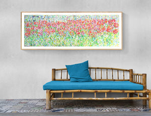 Red Tulip Meadow — Original Painting by Lesley Blackburn