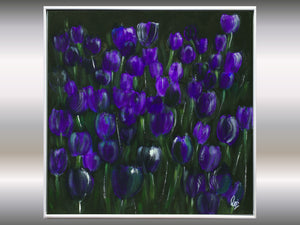 Violet Silence Original Acrylic Painting by Edelgard Schroer