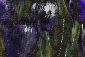 Violet Silence Original Acrylic Painting by Edelgard Schroer