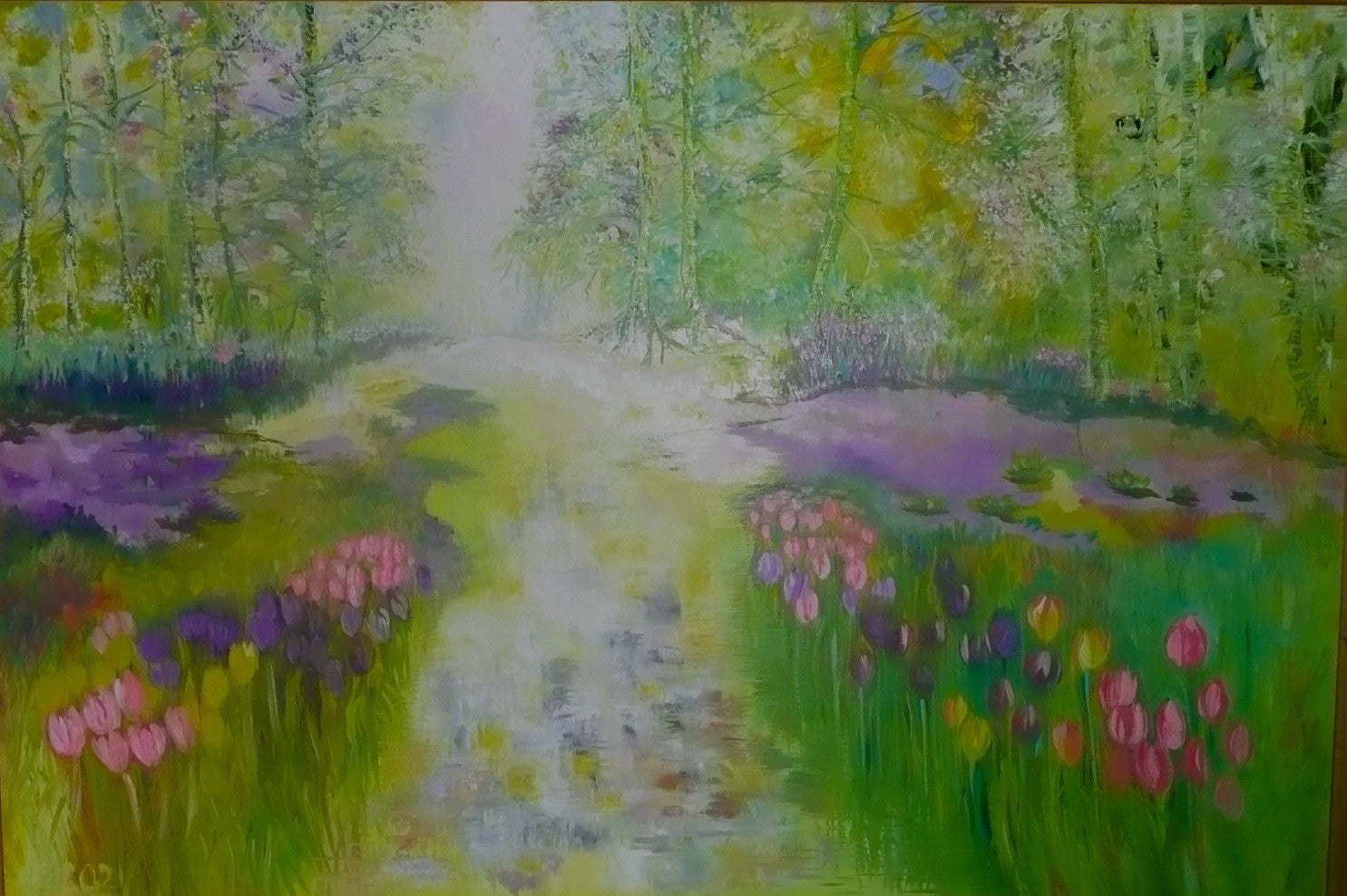 The Tulip Fields Large Scale Impressionistic Oil Painting
