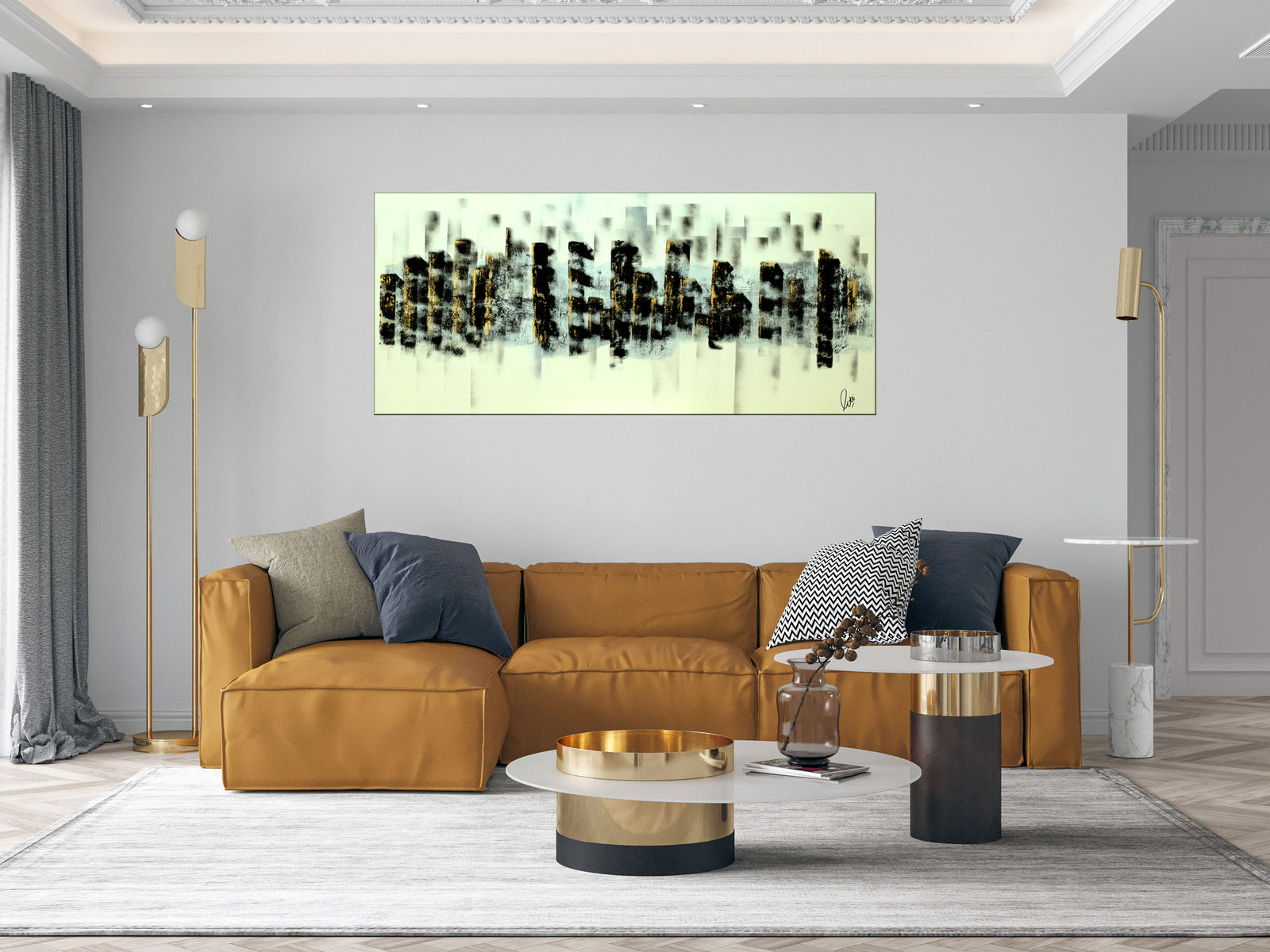 Urban Reflections – Original Abstract Painting by Edelgard Schroer