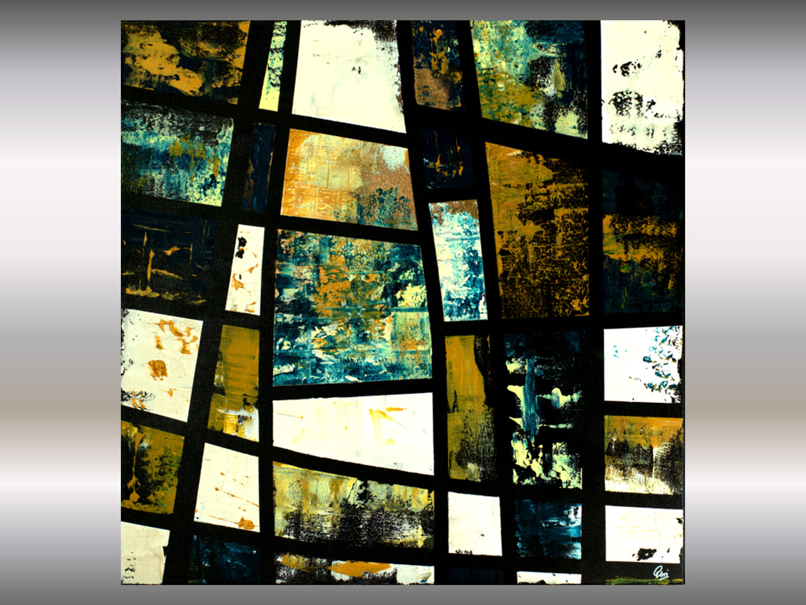 Veiled Alignment – Original Abstract Painting by Edelgard Schroer