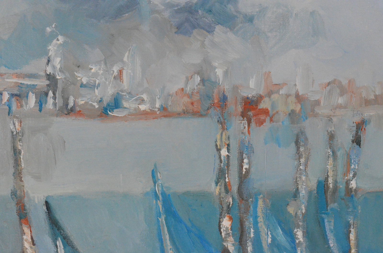 Venetian Water Impressionistic Venice Gondola Painting