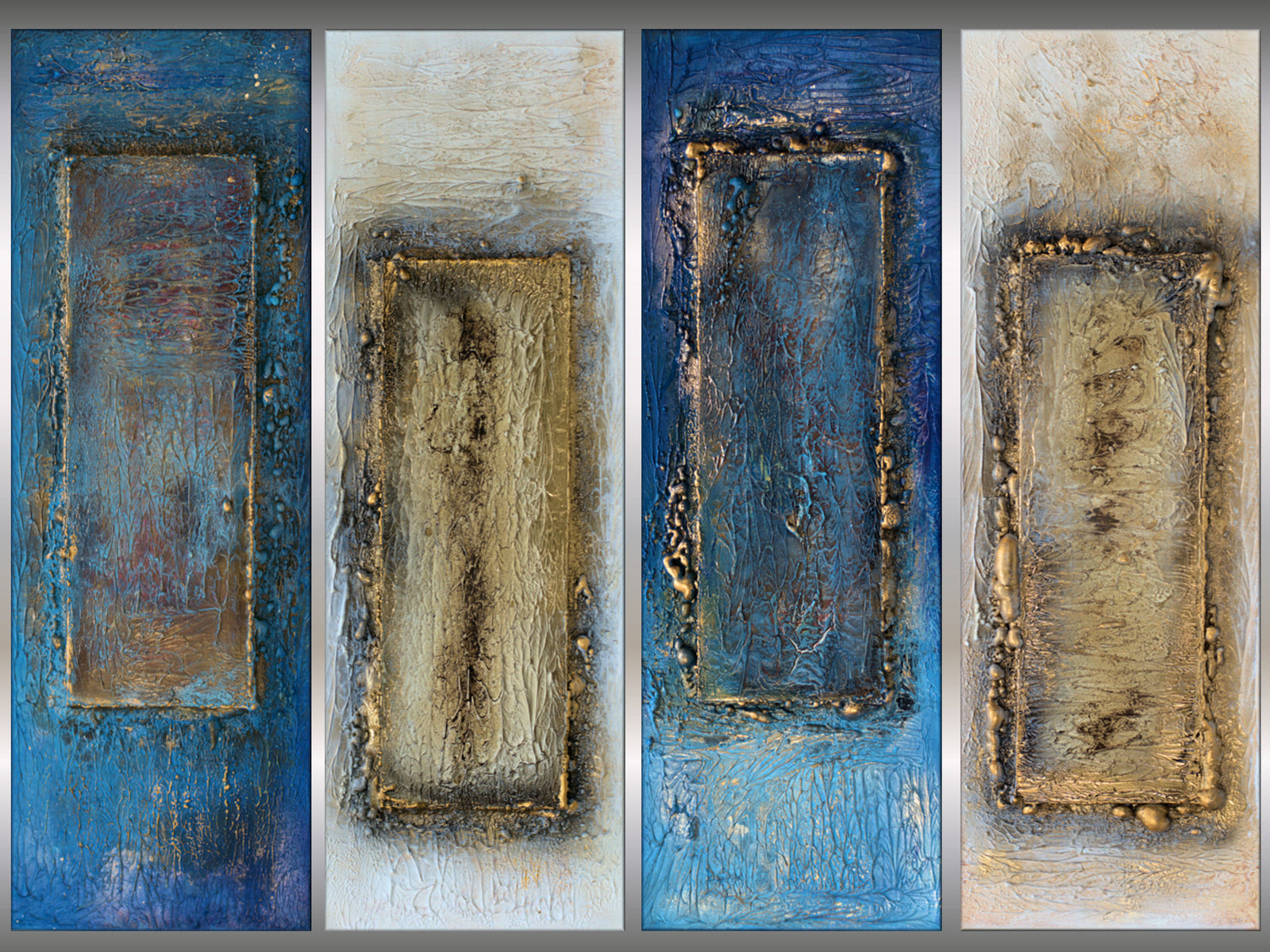Gilded Thresholds – Original Acrylic Painting by Edelgard Schroer
