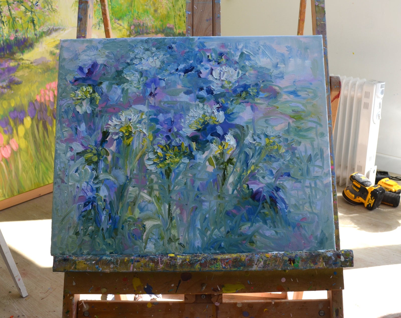 Violet Lily – Original Oil Painting by Lesley Blackburn