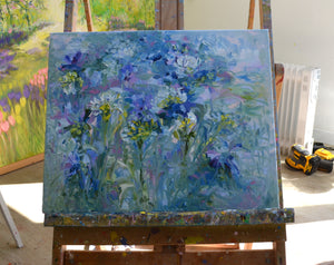 Violet Lily – Original Oil Painting by Lesley Blackburn