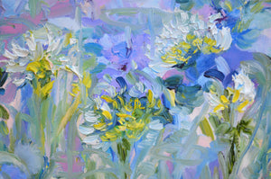 Violet Lily – Original Oil Painting by Lesley Blackburn