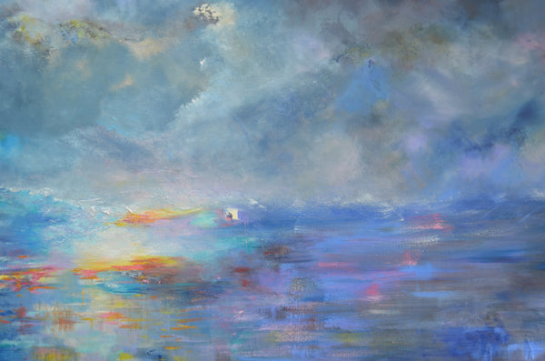 Wast Water: The Evening Song – Original Landscape Painting by Lesley Blackburn