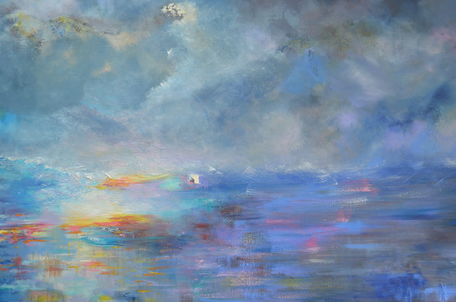 Wast Water: The Evening Song – Original Landscape Painting by Lesley Blackburn
