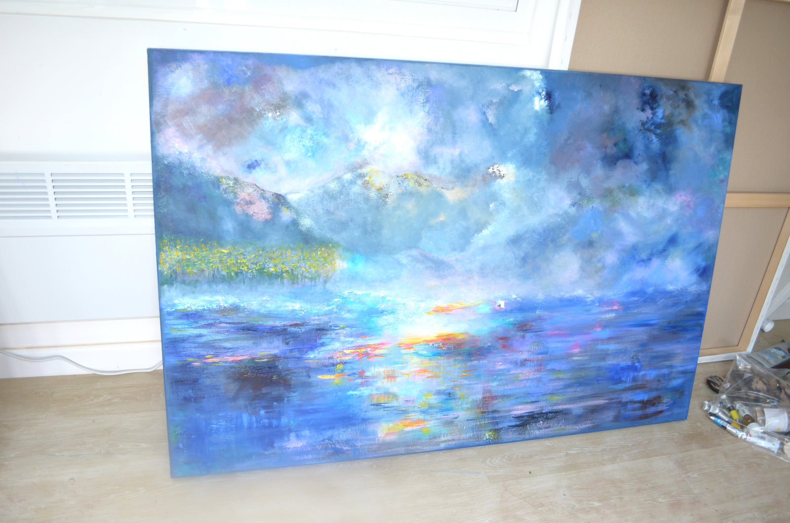 Wast Water: The Evening Song – Original Landscape Painting by Lesley Blackburn