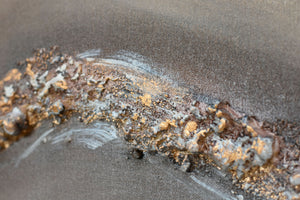 Gold and Taupe Abstract Painting – Original Textured Framed Wall Art | Golden Drift