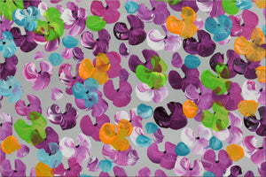 Whimsical Blossoms – Original Colorful Floral Painting by Edelgard Schroer