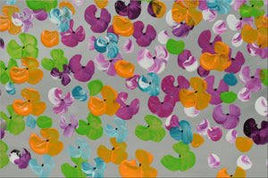 Whimsical Blossoms – Original Colorful Floral Painting by Edelgard Schroer
