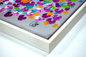 Whimsical Blossoms – Original Colorful Floral Painting by Edelgard Schroer