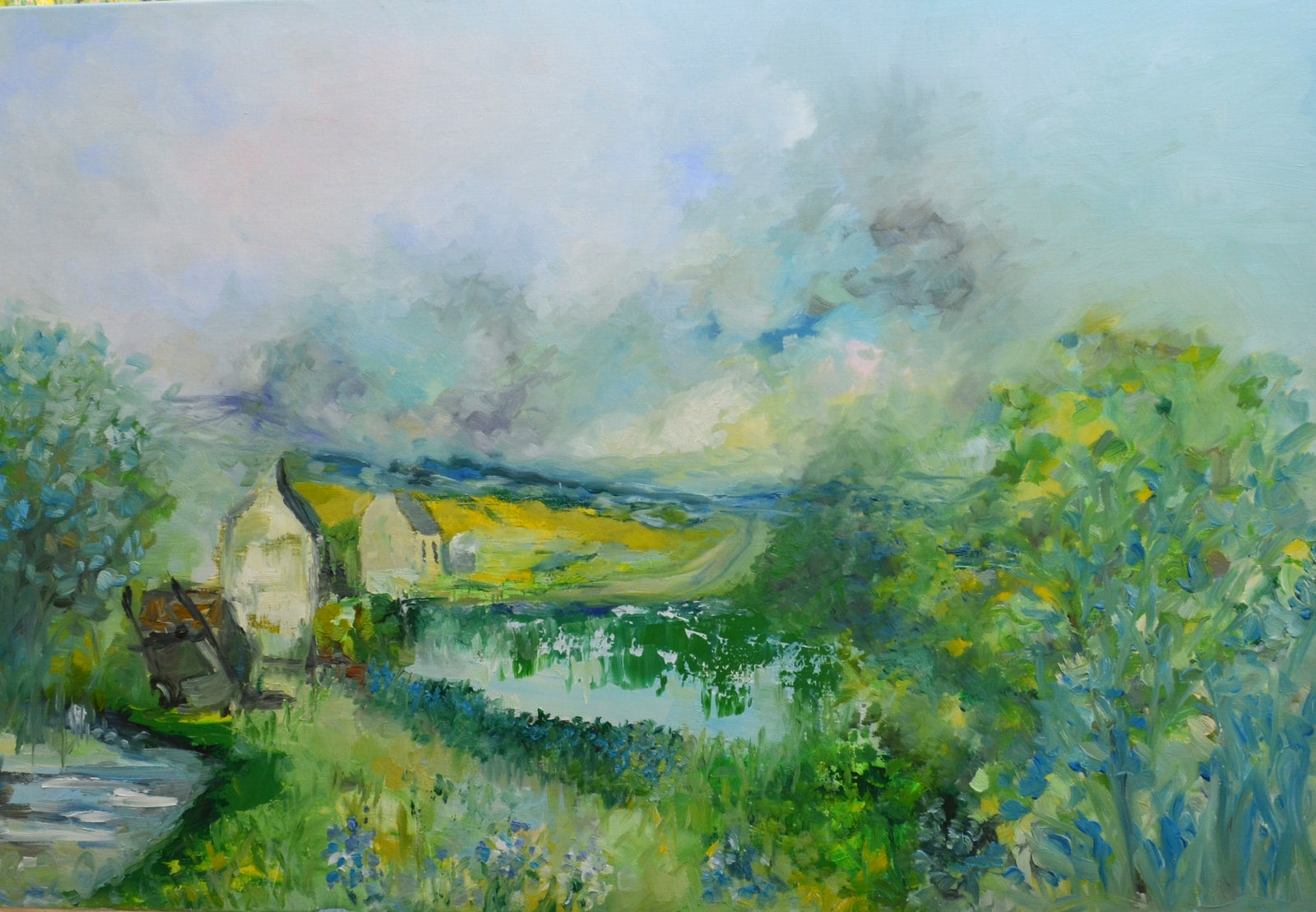 The White Houses of Brittany – Original Oil Painting by Lesley Blackburn