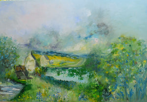 The White Houses of Brittany – Original Oil Painting by Lesley Blackburn