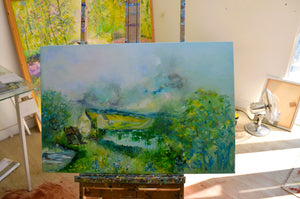 The White Houses of Brittany – Original Oil Painting by Lesley Blackburn
