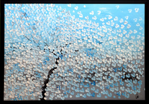 Blue Blossom Light – Original Floral Painting by Edelgard Schroer