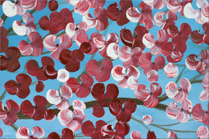 Pink Blossom Tree Painting – Panoramic Floral Art | Gone with the Wind