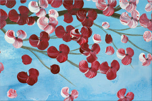 Pink Blossom Tree Painting – Panoramic Floral Art | Gone with the Wind