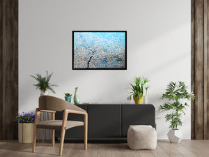 Blue Blossom Light – Original Floral Painting by Edelgard Schroer