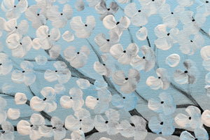 Blue Blossom Light – Original Floral Painting by Edelgard Schroer