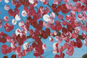 Pink Blossom Tree Painting – Panoramic Floral Art | Gone with the Wind