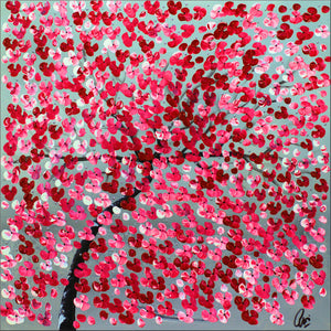 Romantic Dream – Original Pink Blossom Painting by Edelgard Schroer