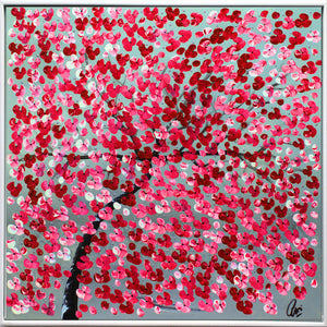 Romantic Dream – Original Pink Blossom Painting by Edelgard Schroer