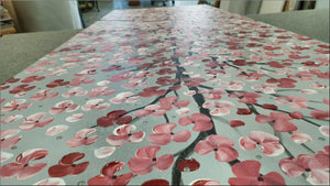 Forever Spring – Large Panoramic Cherry Blossom Painting by Edelgard Schroer