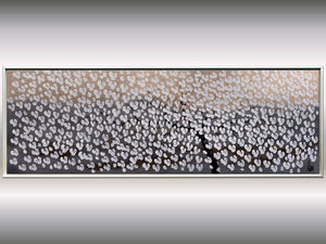 Silent Blossom Drift – Original White Blossom Tree Painting by Edelgard Schroer