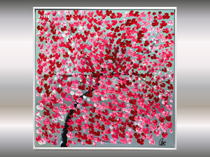 Romantic Dream – Original Pink Blossom Painting by Edelgard Schroer