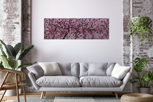 Forever Spring – Large Panoramic Cherry Blossom Painting by Edelgard Schroer