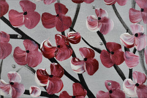 Forever Spring – Large Panoramic Cherry Blossom Painting by Edelgard Schroer